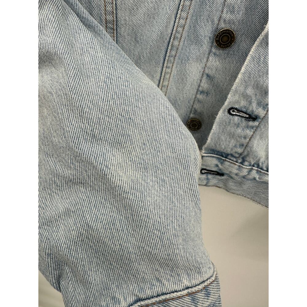 Reformation Jeans Jacket Women XS Blue Tahoe Light Wash Denim‎ Button Front - Picture 7 of 12